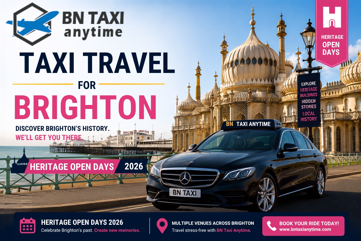Taxi Travel for Brighton Heritage Open Days 2026